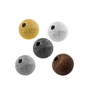 Mixed-Colour Brass Beads Round Spacer 4mm Stardust Pack Of 100+ - Picture 1 of 1