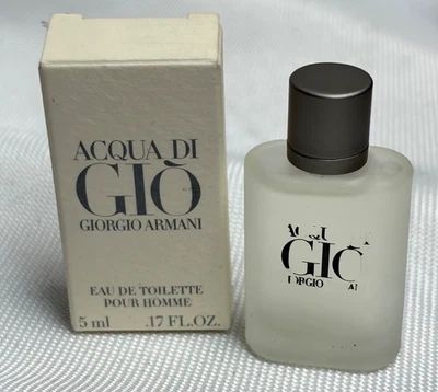 Acqua Di Gio Por Giorgio Armani Pour Homme Eau De Toilette Mini 5 ml Splash Foto 1 de 4