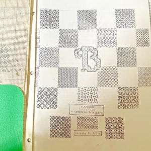 Folleto de instrucciones Blackwork Chart 21 páginas diagramas gráficos un estudio para principiantes - Imagen 1 de 4