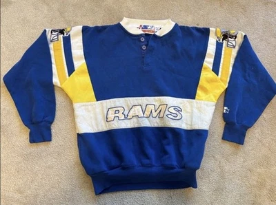 Camiseta de Los Angeles Rams Vintage Años 80 Starter Manga Larga NFL Fútbol Mediana M Foto 1 de 4