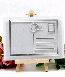 Post Card Silicone Stamp And Large Acrylic Block 13x16cm - Picture 1 of 3