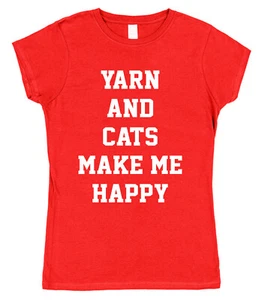 Camiseta de regalo de hilo y gatos amante de los gatos - Imagen 1 de 9
