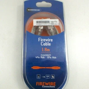 FIREWIRE CABLE IEEE1394A 4PIN MALE - 6PIN MALE 1.8M BANDRIDGE CL62002T QUALITY - Picture 1 of 4