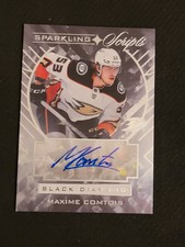 2021-22 UPPER DECK UD BLACK DIAMOND MAXIME COMTOIS SC-MC SPARKLING SCRIPTS AUTO