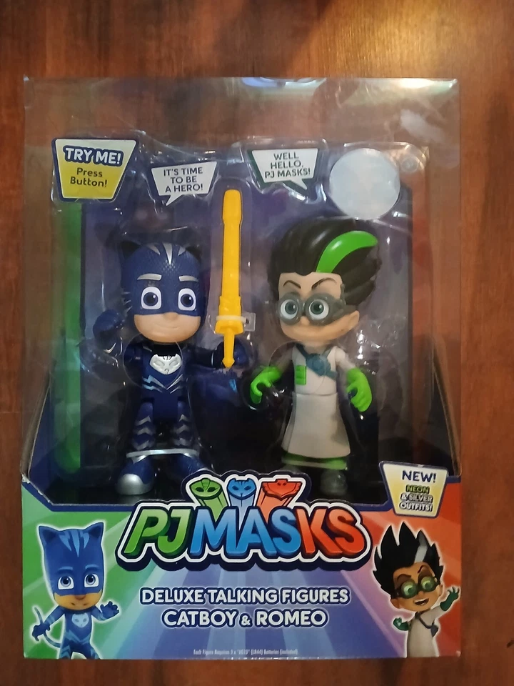 NUEVO Disney PJ Masks Catboy & Romeo Deluxe Talking Figura de Acción Paquete de 2 Foto 1 de 1