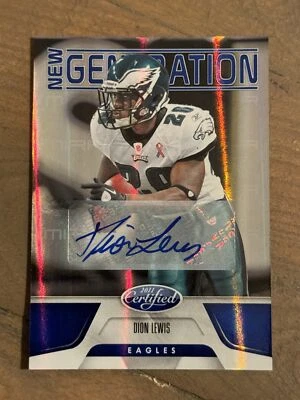 2011 Panini Certified #178 Dion Lewis Mirror Blue Signatures #/100 Rookie - Image 1 of 2