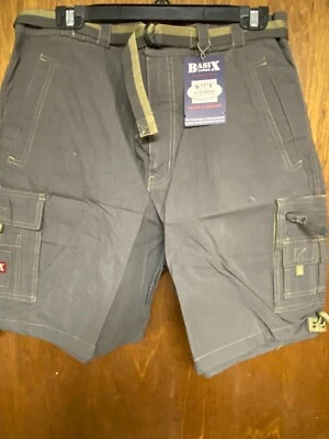 Pantalones Cortos Hombre Basix Cargo Gris Oscuro Talla Extra Grande Foto 1 de 3