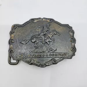 Vintage Wells Fargo Pony Express E Gaylord Mass Belt Buckle Made In England - Picture 1 of 5