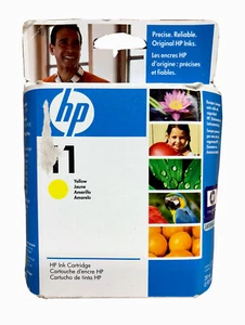 Genuine HP 11 Yellow Ink Cartridge Sealed Exp. 01/2010 New - Picture 1 of 2