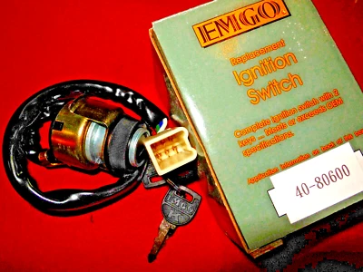 Emgo Ignition Switch w/ 2 keys  KAWASAKI Z1 KZ900 KZ1000 KZ650 KZ750 21-1518 - Image 1 of 2