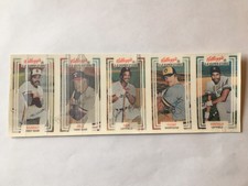 1983 Kellogg's 3-D Super Stars Robin Yount #14 Uncut 5 Card Panel, Blank Back!!