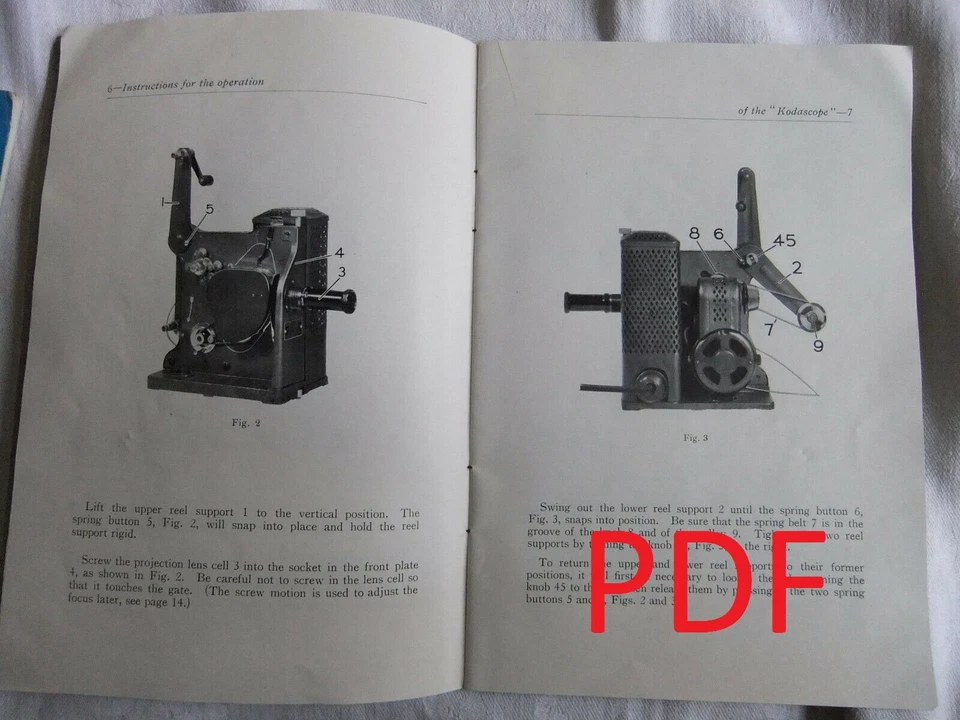 Instructions cine projector  KODAK  KODASCOPE Model C - Email/CD - Image 1 of 1