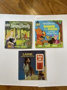 Walt Disney Story & Peter Pan Records. Books & Records SEE HEAR READ Lot Of 3
