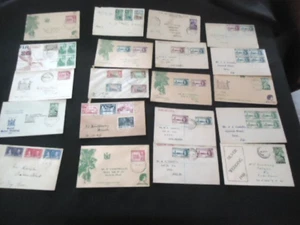 bulk lot of 20 Fiji Rhodesia Gilbert island first day covers letters 1930 1940's - Bild 1 von 10