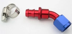 AN-10 AN10 Push-On Hose End Car Aluminum Performance fittings Adaptor 45 degree - Picture 1 of 7