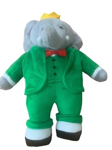 Babar the Elephant King by Yotoy 14" Tall Green Suit Crown EUC - Picture 1 of 9