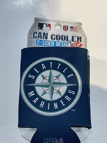 SEATTLE MARINERS  KOOZIE CAN COOLER NEW DOUBLE SIDED FOLD FLAT Lot of 5 Cover