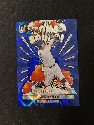 2023 Panini Donruss BS6 Andy Pages Bomb Squad Blue/249 Rookie RC Color Match - Image 1 of 2