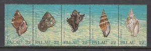 PALAU SC# 150-154 SEASHELLS - STRIP OF 5 - MNH - Picture 1 of 1