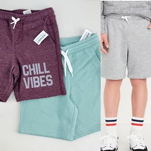 Old Navy Little Boys Size 6-7 Small Fleece Lined Pull On Jogger Shorts (at knee) - Picture 1 of 7