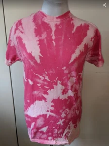 Tie-dyed tee tshirt unisex medium pink - Picture 1 of 4
