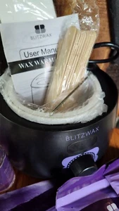 BLITZWAX Waxing Kit for Women Men Digital Wax Warmer Hard Wax Kit with Wax Read - Picture 1 of 16