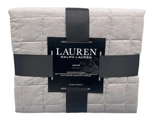 Lauren Ralph Lauren Euro Sham Asher Grey Quilted 26" x 26" European Single New - Picture 1 of 4