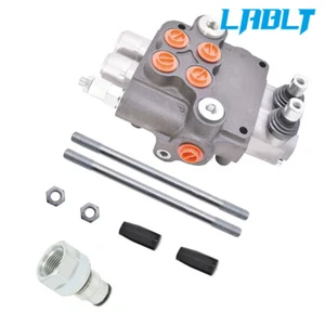 Válvula de control hidráulico de 2 carretes LABLT doble acción 21 GPM SAE con conversión - Imagen 1 de 11