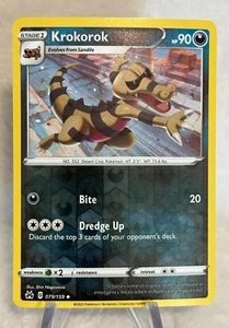 Pokemon TCG Krokorok 79/159 Reverse Holo Crown Zenith - Picture 1 of 6