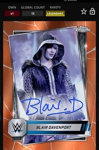 WWE Topps Slam Chrome DIGITAL Blair Davenport Legendary Auto /25 Orange Chrome - Picture 1 of 1