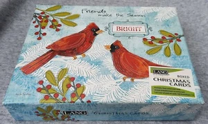 NEW Lang Boxed CARDINALS Christmas Cards FRIENDS MAKE THE SEASON BRIGHT ~ 18 Ct - Picture 1 of 9