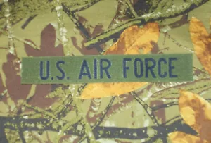 USAF US AIR FORCE AF VIETNAM ERA OD GRÜN & BLAU ERMÜDUNG UNIFORM NYLON NAMENBAND - Bild 1 von 1