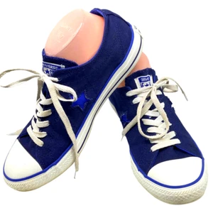 Converse One Star OS OX Canvas Shoes Upper Low Top Lace Up Navy Blue Mens 8 - Picture 1 of 9