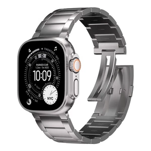 Titanium Band for Apple Watch Ultra 3/2/1 - 49mm with Hidden Clasp Buckle - Picture 1 of 30