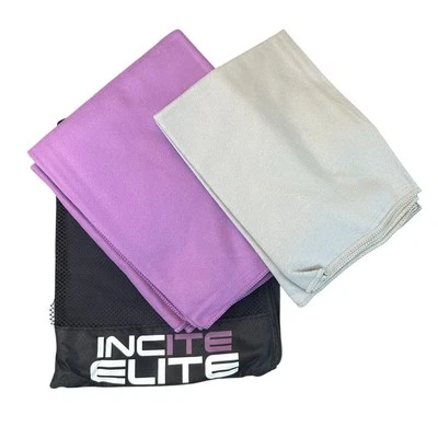 Microfiber Beach Towels X 2 & Carry Bag Quick Dry Lightweight Sand Free Compact - Image 1 of 4
