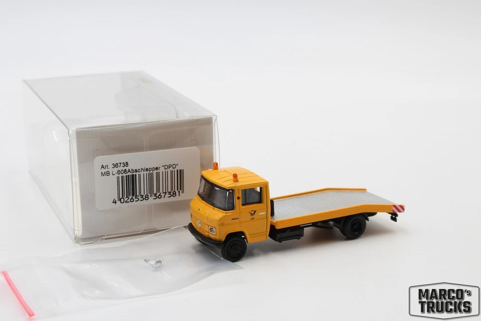 Camión de remolque Brekina MB L 508 del Bundespost - logotipo clásico no. 36738 1:87 /BRN1478 Foto 1 de 1