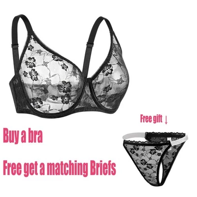 Sissy Men Transgender Crossdresser Bra Lace Bra Underwire Bralette Sexy Lingerie - Image 1 of 4