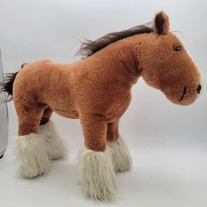Dakin Clydesdale Horse 12" Plush Standing Stiff Vintage 1978 Stuffed Animal Toy - Picture 1 of 12