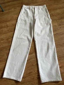 JBD JUST BLACK DENIM NEW! RUE Cream High Rise Carpenter Jeans Sz 28 #DP599 - Picture 1 of 7