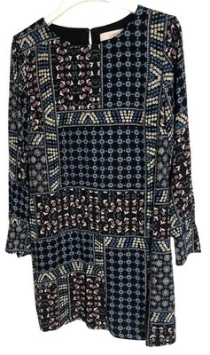 Vestido recto Ann Taylor Loft 4P 4 negro azul rosa gris crema floral Foto 1 de 4