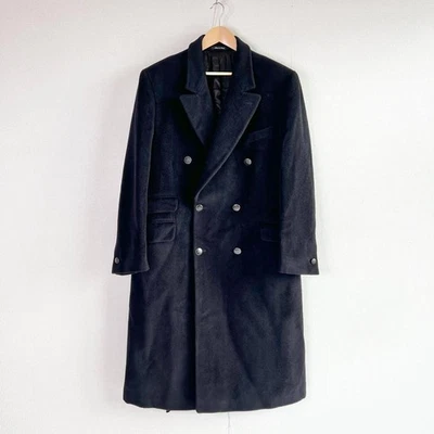 VERSACE CLASSIC V2 Wool Chesterfield Coat Jacket Men Black  - Image 1 of 4