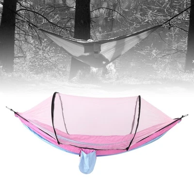 :Camping Hammock With Mosquito Net Tent Hanging Bed Swing Chair (Blue) - Image 1 of 4