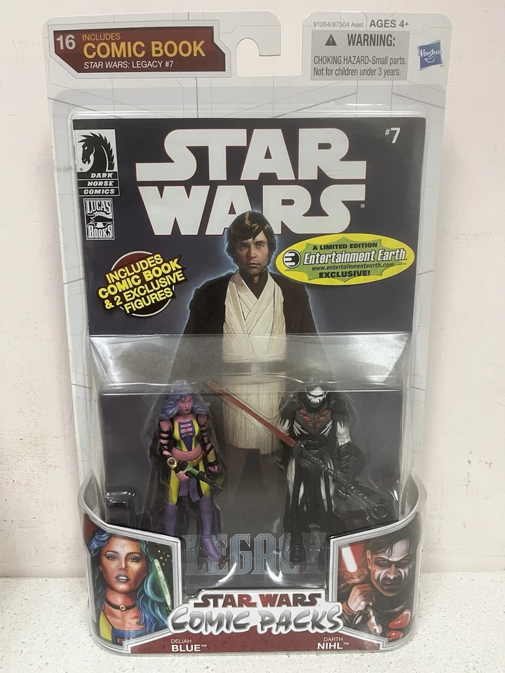 Star Wars Comic Pack Deliah Blue & Darth Nihl Figures Legacy Collection Hasbro - Image 1 of 3