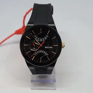 RELOJ BULOVA ESFERA NEGRA CORREA HOMBRE M-92 - Imagen 1 de 9