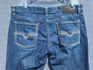 Rock & Roll Blue Jeans Mens 38X34 Rifle Skinny Cowboy Straight - Picture 1 of 11