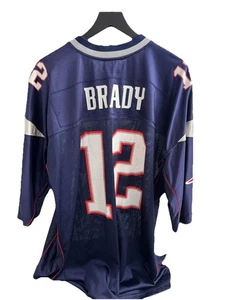 Tom Brady Jersey #12 New England Patriots Men’s 2XL NFL Reebok GOAT HOF - Picture 1 of 7