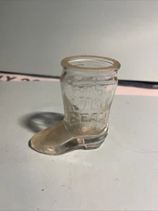 Jim Beam Cowboystiefel Schnapsglas Bourbon Whiskey Sammlerstück Geschenk klar - Bild 1 von 6