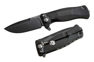 LionSteel Knives SR11 Frame Lock SR11A BB Black Sleipner Steel Black Aluminum - Picture 1 of 1