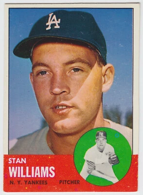 1963 Topps - Stan Williams - #42 - New York Yankees - Ex - Image 1 of 4