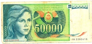 50.000 Jugoslawische DINAR - #AM 338 0416 (Schubladenfund) - Bild 1 von 2